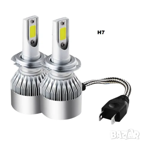 С6 Диодни LED крушки за фарове халогени H1 H3 H4 H7 H8 H11 HB3 HB4, снимка 11 - Аксесоари и консумативи - 49200729
