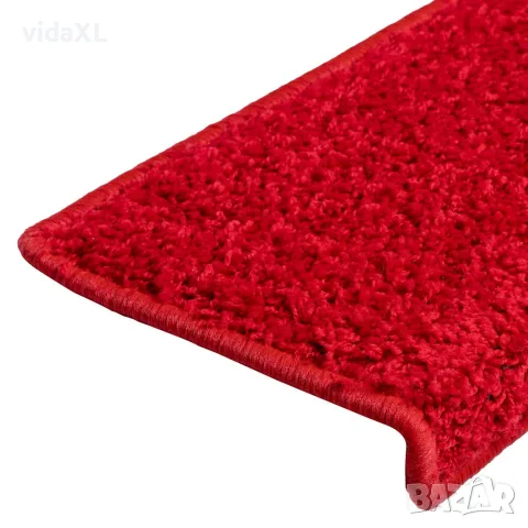 vidaXL Изтривалки за стълби 20 бр. 65x21x4 см червени с правоъгълен кант, снимка 5 - Изтривалки - 56147151