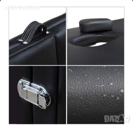 Двусекторна дървена козметична масажна кушетка - черен бял цвят, снимка 13 - Кушетки - 53166159