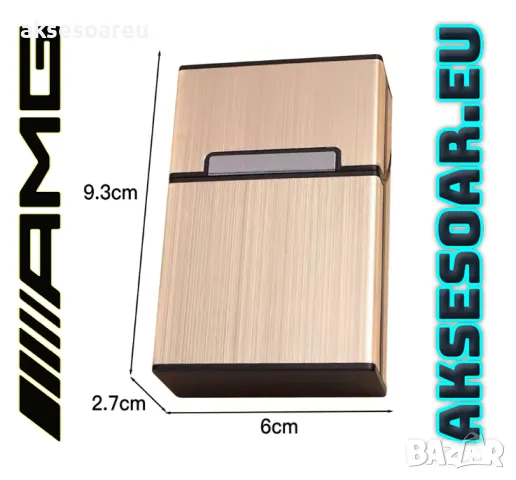 Качествена джобна кутия за стандартни цигари 80 мм. калъф от алуминиева сплав за пушачи за Подарък, снимка 14 - Табакери - 50232526