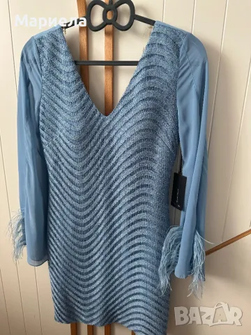 Коктейлна рокля синя НОВА S/M, снимка 3 - Рокли - 47291611