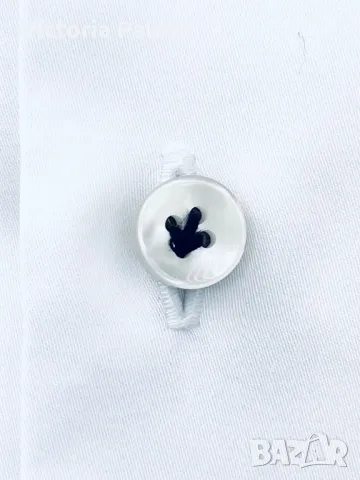 Бяла риза JACQUES BRITT, гладък памук, снимка 10 - Ризи - 47365816