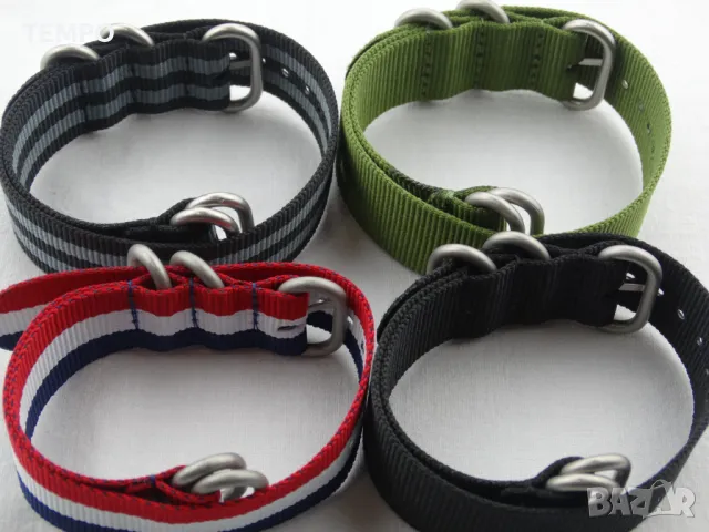 КАИШКА ZULU- ЧЕРВЕН / БЯЛ / СИН -20мм + ПОДАРЪК, снимка 7 - Каишки за часовници - 48202618