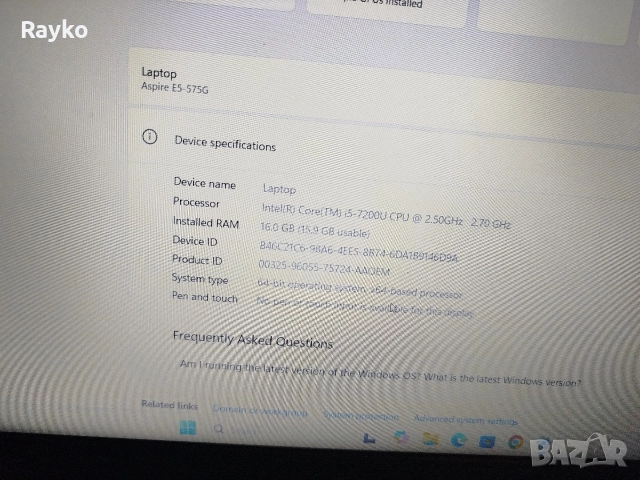 Acer aspire 5750G, снимка 8 - Лаптопи за игри - 52687834