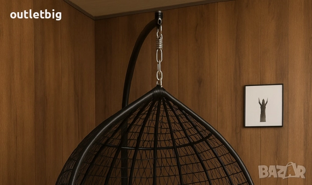 Градинска висяща люлка тип гнездо,яйце–Промоция!, снимка 2 - Градински мебели, декорация  - 52301893