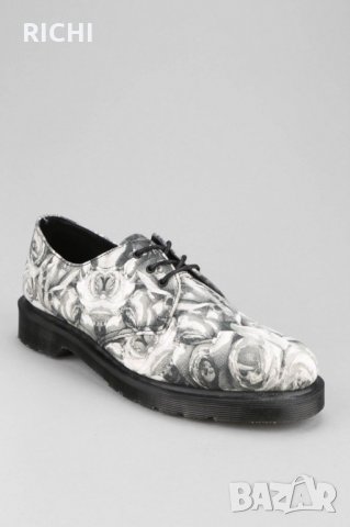 Dr.Martens Lester Skull & Roses-флорални обувки