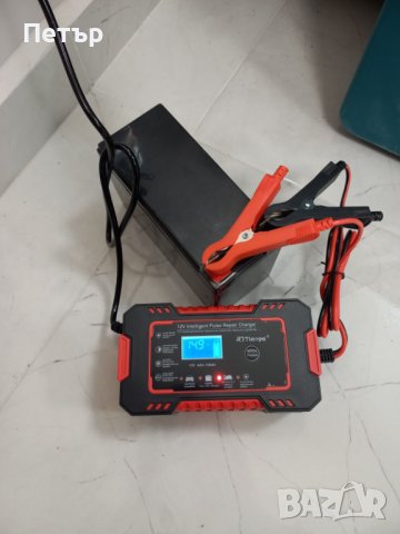 Зарядно за акумулатор, интелигентно 12V 6A с амперметър,волтметър,дисплей,температура,НОВО зарядно, снимка 2 - Аксесоари и консумативи - 44297708