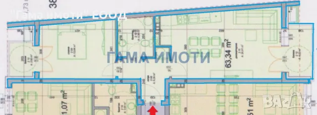 Двустаен апартамент, на 150 метра от южния плаж в гр. Поморие, снимка 8 - Апартаменти - 48562538