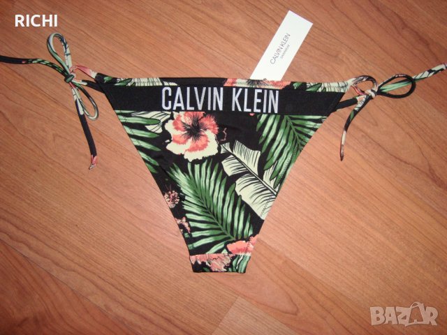 CALVIN KLEIN – Банки ДОЛНИЩЕ нов флорално с връзки, снимка 4 - Бански костюми - 37482627