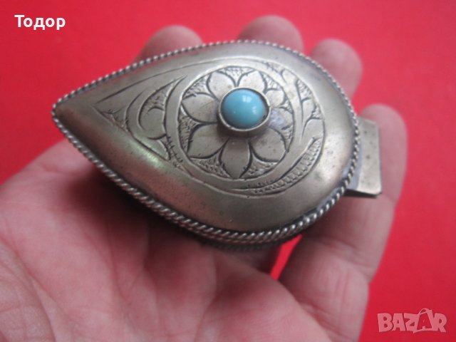 Старинна бронзова кутийка с гравюри , снимка 6 - Колекции - 36590013