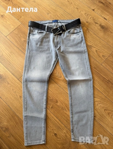 Мъжки дънки ZARA – Slim Fit сиви, размер 36, снимка 4 - Дънки - 54102908