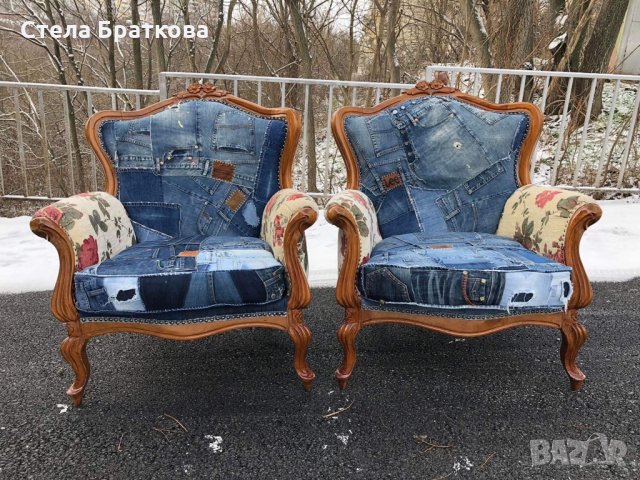 Кресла старинни / Ретро , снимка 5 - Дивани и мека мебел - 35415766