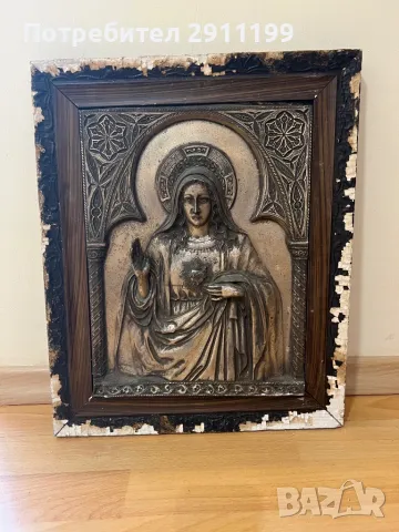 Метална картина на Богородица
