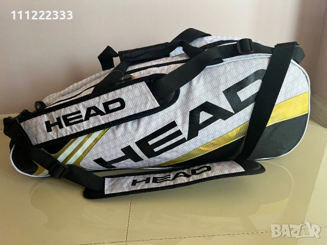 Тенис чанта HEAD – оригинал, вместимост за до 6 ракети, снимка 2 - Тенис - 51952641