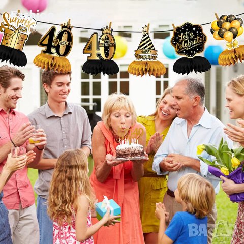 Нова Декорация за маса 40-ти рожден ден Украса Парти консумативи, снимка 7 - Други - 37335823
