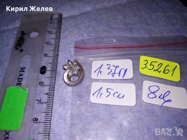 СТАРА СКЪПОЦЕННА АНГЛИЙСКА СРЕБЪРНА РЕТРО АРТ ОБЕЦА ЦВЕТЕ СРЕБРО925 с ИСКРЯЩИ ФАСЕТ ЦИРКОНИ 35261, снимка 4 - Обеци - 39643761