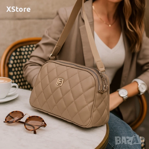 Капитонирана дамска чанта през рамо, снимка 3 - Чанти - 52585782