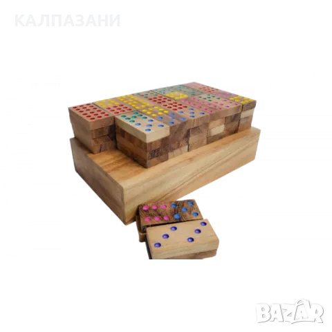 Класическо дървено домино от 56 плочки - ръчна изработка LG016, снимка 3 - Игри и пъзели - 50217939