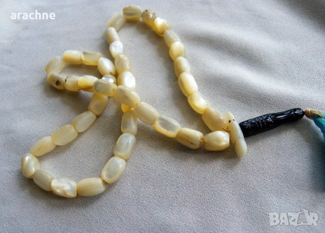 Стара броеница седеф, снимка 3 - Антикварни и старинни предмети - 40518850