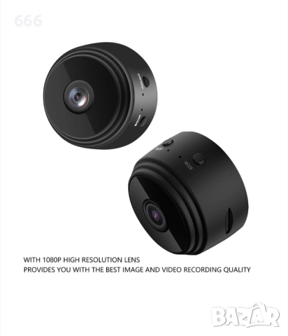 Камера Mini 1080P HD с магнитна стойка, 62гр, WiFi свързаност, снимка 11 - Друга електроника - 52656091