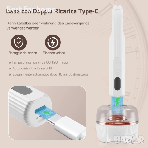 UWALK Електрическа пила 12 в 1 с UV лампа и бормашина, 5 скорости, USB , снимка 6 - Педикюр и маникюр - 52774813