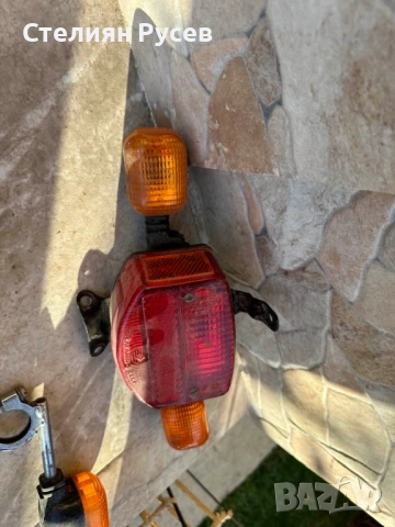 стоп с мигачи за мотор / мз цена 40 лв или 20,45 евро  за всичко от снимката   не знам от какъв мото