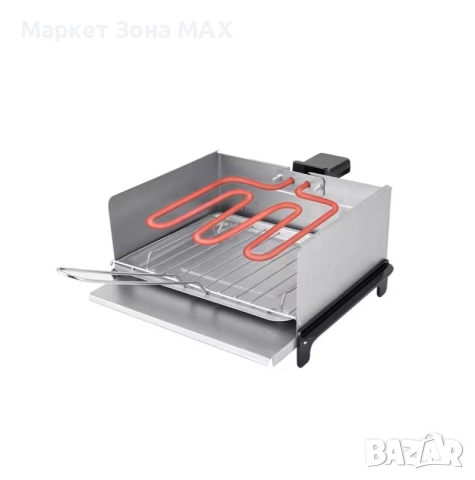 Парти грил с незалепващо покритие, 800 W, компактен и удобен, снимка 4 - Скари - 52897034