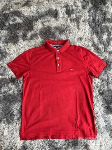 Поло Tommy Hilfiger Бордо L , снимка 2 - Ризи - 54257918