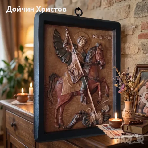 Свети    Димитър , снимка 3 - Икони - 56417175