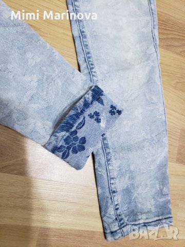 Двулицеви дънки Denim с принт цветя две лица, снимка 9 - Дънки - 31144248
