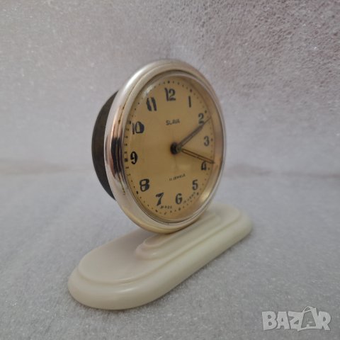 SLAVA (11rubis) СССР Часовник настолен, Механичен! Работещ!, снимка 2 - Антикварни и старинни предмети - 44494149