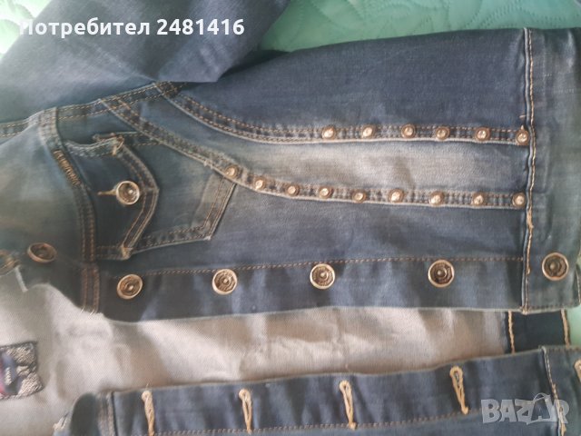 Дънкено яке с капси и камъни, снимка 5 - Якета - 29731077