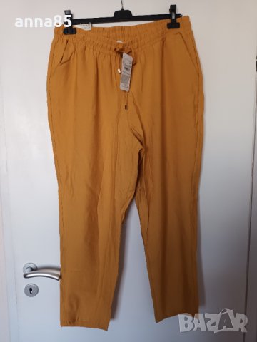 Макси панталони цвят горчица, снимка 2 - Панталони - 39126844