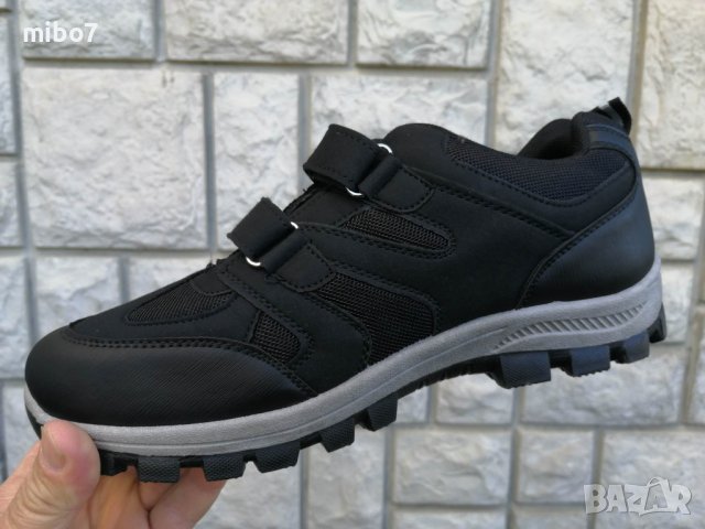 Мъжки маратонки с лепенки велкро в черно, мод.04- CAIDAI, снимка 3 - Спортни обувки - 40143529
