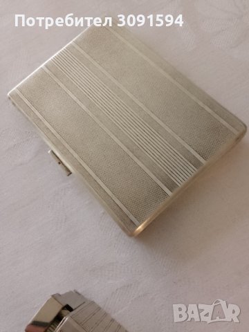 Рядак колекционерски  сребърен комплект табакера и запалка, снимка 12 - Антикварни и старинни предмети - 44480273