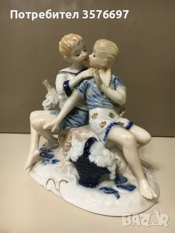 Стара немска порцеланова фигурка- композиция, снимка 2 - Колекции - 48018364