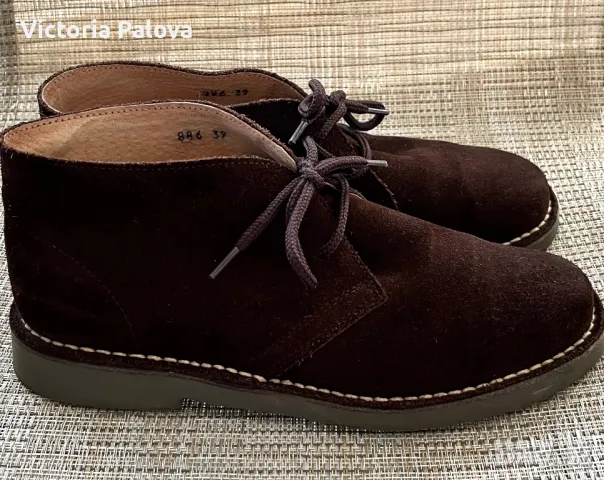 Модерни боти шоколадов цвят MARINA SEVAL Испания, снимка 2 - Дамски боти - 49379982