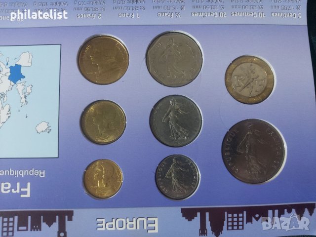 Комплектен сет - Франция 1960-2000 във франкове , 8 монети, снимка 2 - Нумизматика и бонистика - 44483173