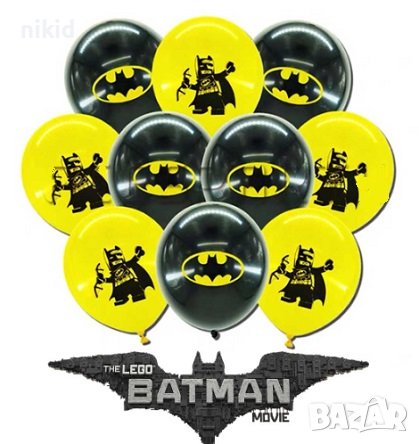  Батман Batman обикновен латекс балони балон парти рожден ден, снимка 1 - Други - 23817432