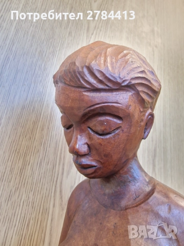 статуетка / дърворезба 69 см., снимка 6 - Статуетки - 52377608