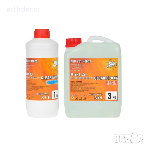 ЕПОКСИДНА СМОЛА AHD 201 HOBBY EPOXY-4КГ.-Универсална