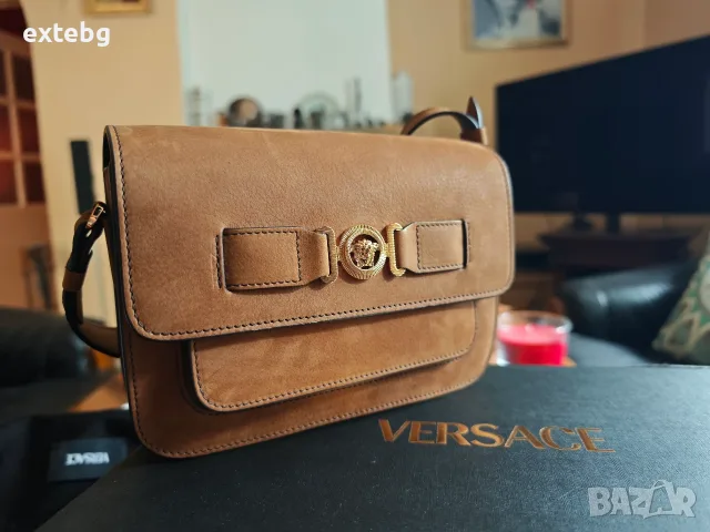 VERSACE Medusa нова оригинална мъжка чанта от набук, снимка 5 - Чанти - 55804426