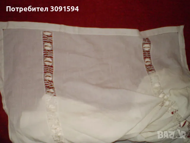 Ретро завеса плат  плетена дантела филе на рози, снимка 7 - Други ценни предмети - 48702536