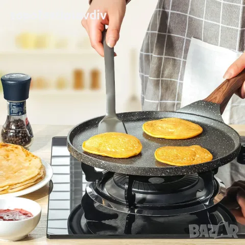 Тиган за палачинки и омлет SENSARTE Non Stick Crepe Pan, снимка 6 - Съдове за готвене - 48251108