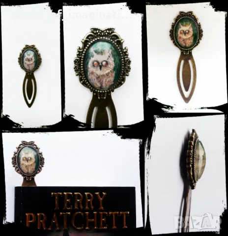 Рисуван книгоразделител бухалче / ръчна изработка