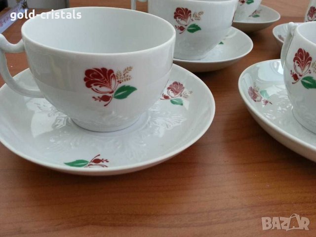 Руски порцелан  сервиз за чай, снимка 7 - Антикварни и старинни предмети - 30295316