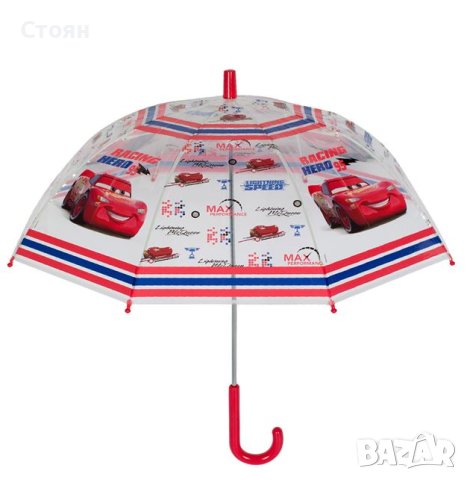 McQueen  60 см ръчен чадър за дъжд тип бастун за деца, снимка 3 - Чадъри - 42877267