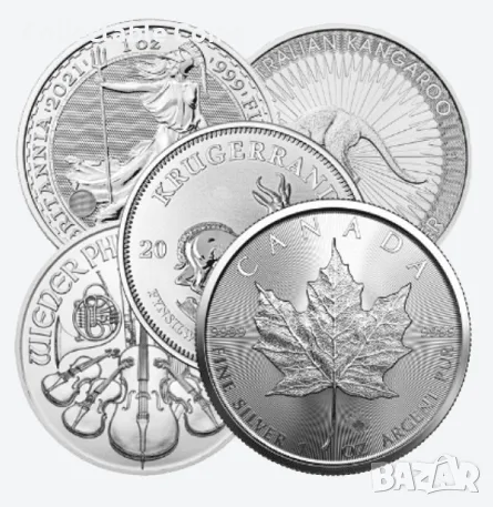 сребърна монета 1 оз 1 oz инвестиционни сребърни монети