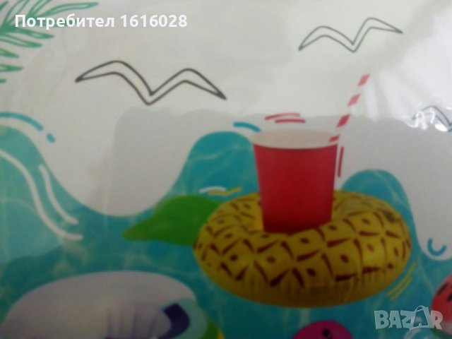 Надуваема поставка за чаша,за басейн,плаж и др., снимка 3 - Надуваеми играчки - 38419018
