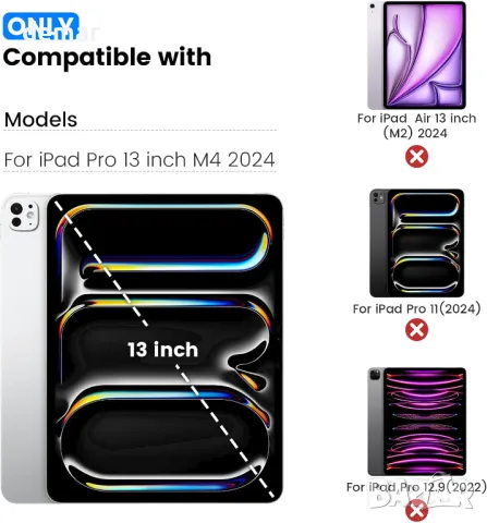 Калъф с клавиатура Nillkin за iPad Pro 13(2024), тракпад, подсветка, снимка 2 - Таблети - 49482982